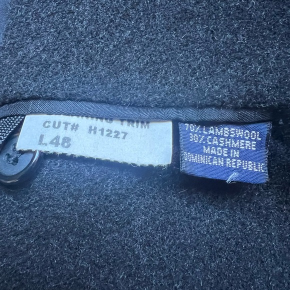 Brooks Brother 346 Men’s Long Black Topcoat Lambswool Cashmere Blend Winter L48 - Picture 7 of 13